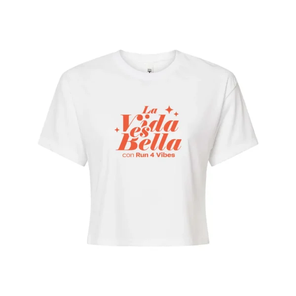 Run4Vibes Cropped Tee – La Vida es Bella - Image 2